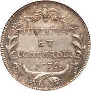 ½ Thaler, Switzerland, 1776 reverse image