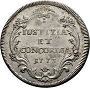 Thaler, Switzerland, 1773 reverse image