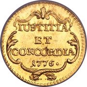 ½ Ducat, Switzerland, 1776 reverse image