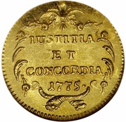 Ducat, Switzerland, 1775 reverse image
