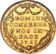 2 Ducats, Switzerland, 1718-1767 reverse image