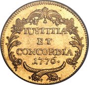 2 Ducats, Switzerland, 1776 reverse image