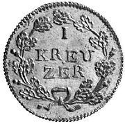 1 Kreuzer Pattern, Switzerland,  reverse image