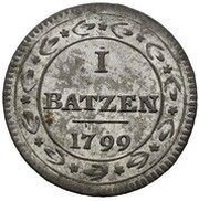 1 Batzen, Switzerland, 1799 reverse image