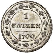 1 Batzen / 10 Rappen, Switzerland, 1799-1803 reverse image