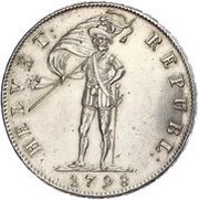40 Batzen soldier looking right obverse image