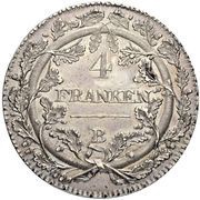 4 Francs loose wreath, Switzerland, 1799 reverse image