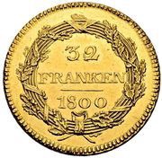 32 Franken, Switzerland, 1800 reverse image