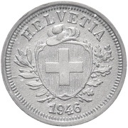 1 Rappen Wreath; zinc obverse image