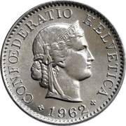 5 Rappen Libertas; copper-nickel obverse image