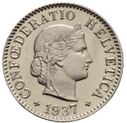 5 Rappen Libertas; nickel obverse image