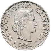 10 Rappen Libertas; copper-nickel obverse image