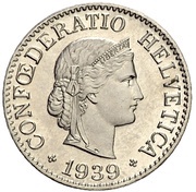 10 Rappen Libertas; nickel obverse image