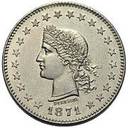 20 Rappen Durussel pattern; nickel obverse image