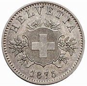 20 Rappen Coat of arms; copper-nickel; trial obverse image