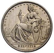20 Rappen Helvetia; copper-nickel; pattern obverse image
