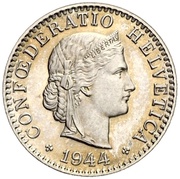 20 Rappen Libertas; copper-nickel obverse image