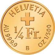 ¼ Franc Albert Einstein obverse image