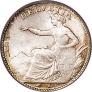 ½ Franc Helvetia seated obverse image