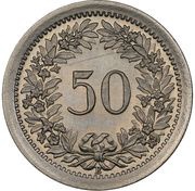 50 Rappen Pattern, Switzerland, 1930 reverse image