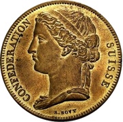 5 Francs Pattern; brass obverse image