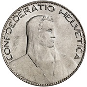 5 Francs Herdsman; silver; large type; 5 Fr. obverse image