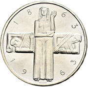 5 Francs Red Cross, Switzerland, 1963 reverse image