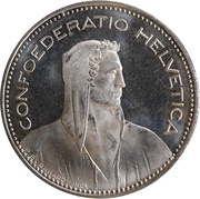 5 Francs Herdsman; copper-nickel; embossed edge obverse image