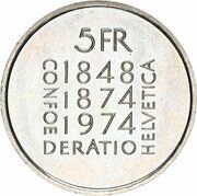 5 Francs Revision of the Constitution obverse image