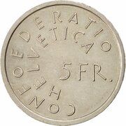 5 Francs European Year of Historic Preservation obverse image