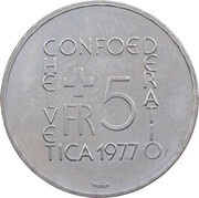 5 Francs Johann Heinrich Pestalozzi obverse image