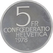5 Francs Henry Dunant obverse image
