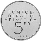 5 Francs Albert Einstein obverse image