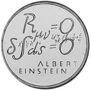 5 Francs Albert Einstein, Switzerland, 1979 reverse image