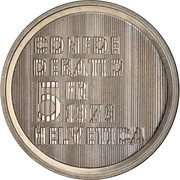 5 Francs Albert Einstein obverse image
