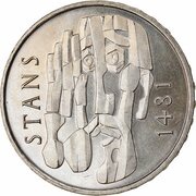 5 Francs Treaty of Stans reverse image