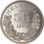5 Francs Gotthard Railway obverse image