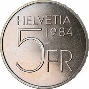 5 Francs Auguste Piccard obverse image