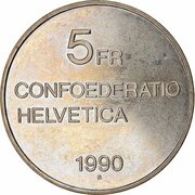 5 Francs Gottfried Keller obverse image