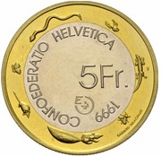 5 Francs Wine Festival; trial obverse image