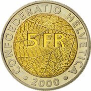 5 Francs Swiss Franc obverse image