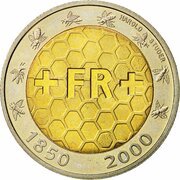 5 Francs Swiss Franc reverse image