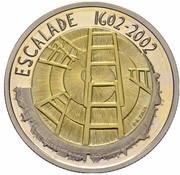 5 Francs Escalade; trial reverse image