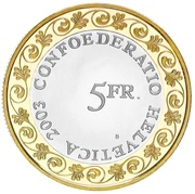 5 Francs Chalandamarz; trial; acmonital obverse image