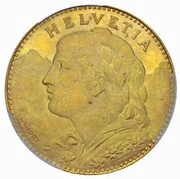 10 Francs Smooth edge; pattern obverse image