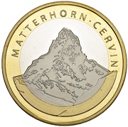 10 Francs Matterhorn; trial reverse image