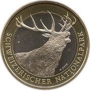 10 Francs Red deer, Switzerland, 2009 reverse image