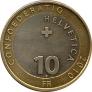 10 Francs Alpine marmot obverse image