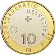 10 Francs Alpine marmot; trial obverse image