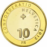 10 Francs Cow fighting obverse image